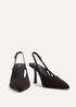 Linzi Rhea Brown Scuba Sling Back Court Heels - Size 6 Image 4