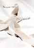 Linzi Everlasting Wide Fit Ivory Satin Low Block Court Heel - Size 6 Image 6