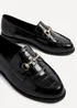 Linzi Maison Black Faux Croc Patent Leather Loafer - Size 7 Image 4