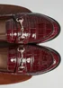 Linzi Maison Burgundy Faux Croc Patent Leather Loafer - Size 6 Image 1