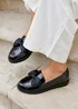 Linzi Violetta Wide Fit Black Patent Loafer - Size 5 Image 6
