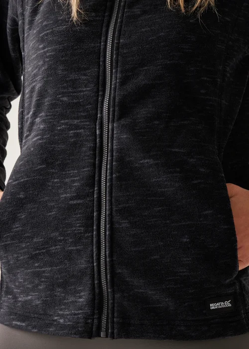 Regatta Black Mayse Full Zip Fleece - Size 12 Image 4
