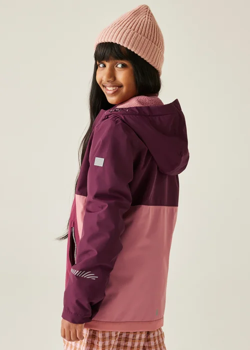 Regatta Vintage Pink Kids' Hillain Warm Lined Reflective Waterproof Insulated Jacket (3-16yrs) - Age 11-12 Years Image 2