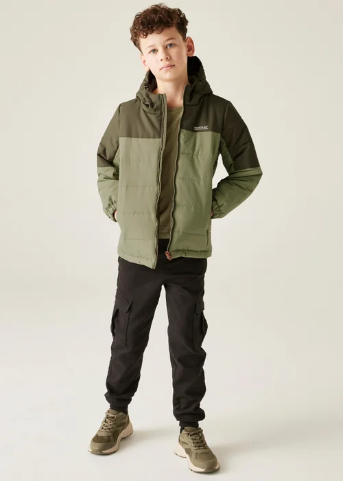 Regatta Soft Green Kids' Lofthouse Reflective Jacket (3-16yrs) - Age 7-8 Years Image 3