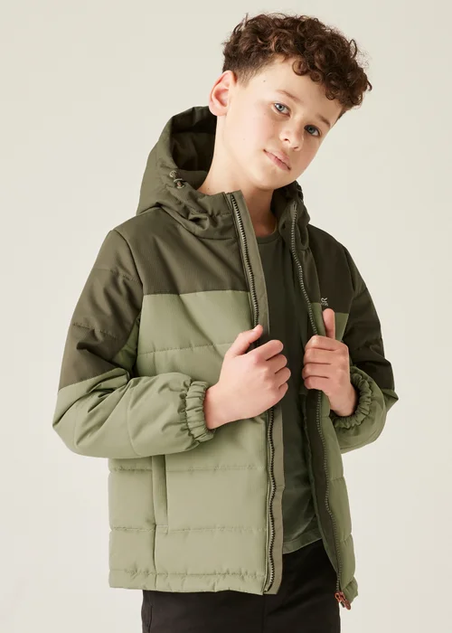 Regatta Soft Green Kids' Lofthouse Reflective Jacket (3-16yrs) - Age 7-8 Years Image 4