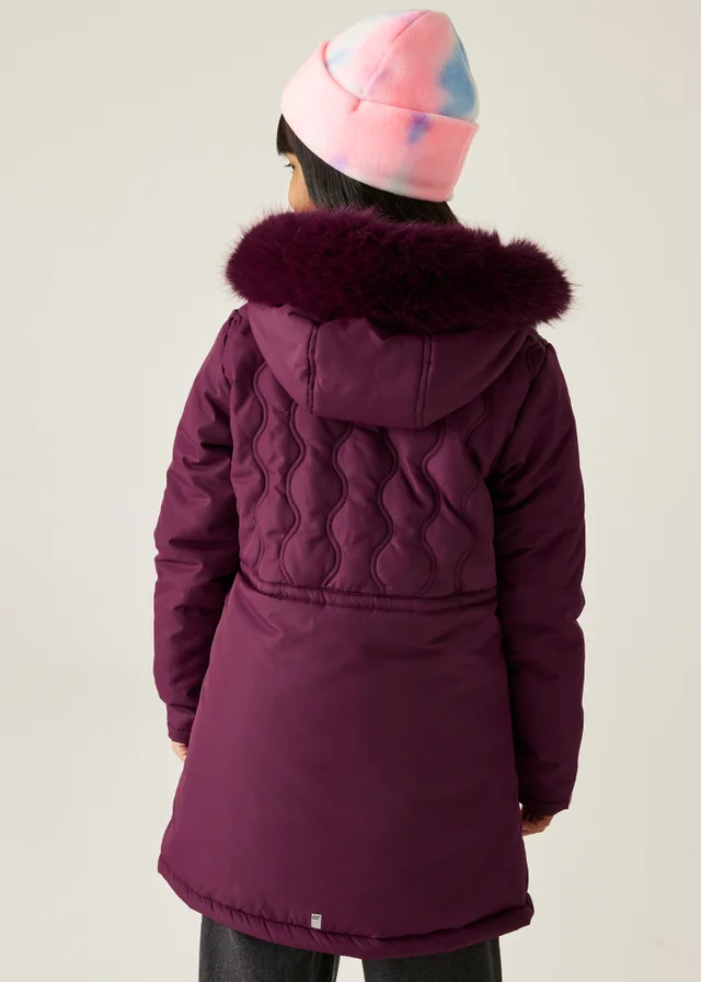 Regatta Aubergine Kids' Fabrizia II Reflective Jacket (3-16yrs)