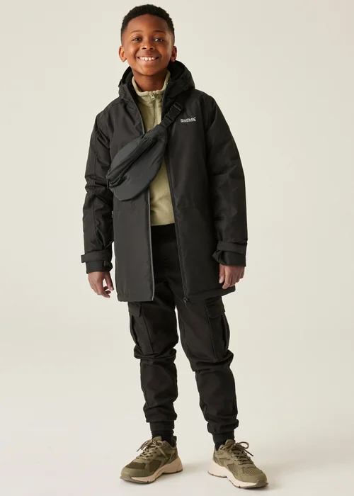 Regatta Black Kids' Farbank II Waterproof Insulated Jacket (3-16yrs) - 7-8 Yrs Image 3