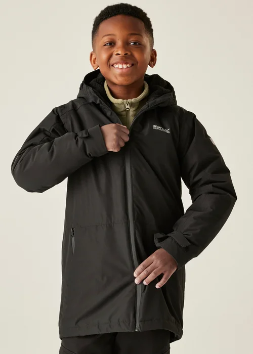 Regatta Black Kids' Farbank II Waterproof Insulated Jacket (3-16yrs) - 7-8 Yrs Image 1