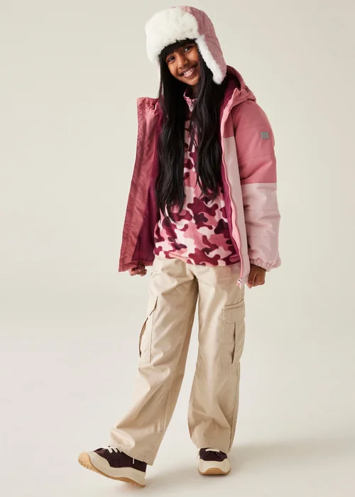 Regatta Pastel Pink Kids' Lofthouse Reflective Jacket (3-16yrs) - Age 14 Years Image 3