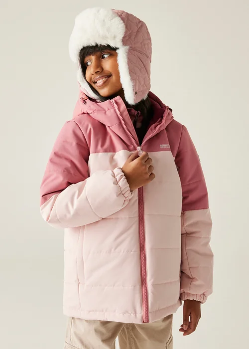 Regatta Pastel Pink Kids' Lofthouse Reflective Jacket (3-16yrs) - Age 14 Years Image 1