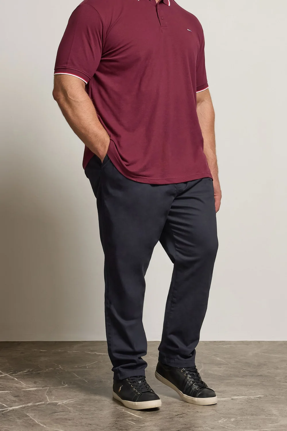 BadRhino Navy Blue Elasticated Waist Chinos - 3XL/L30 Image 1