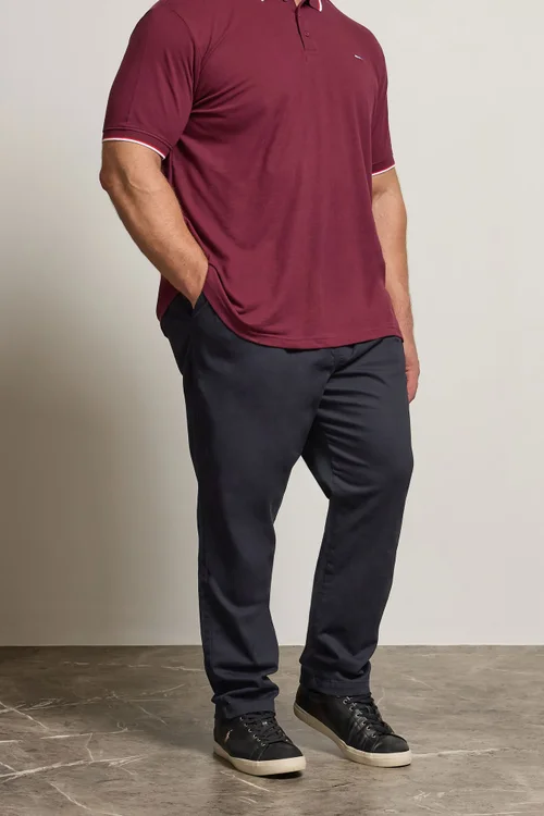 BadRhino Navy Blue Elasticated Waist Chinos - 3XL/L30 Image 1