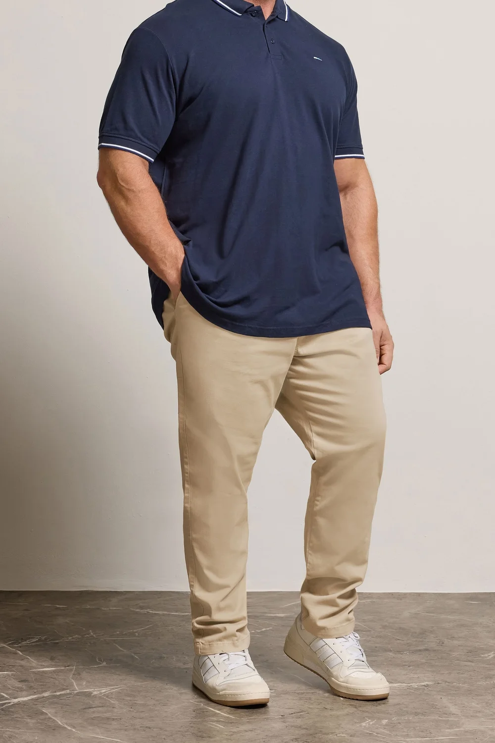 BadRhino Stone Brown Elasticated Waist Chinos - 5-6XL/L32 Image 1