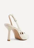 Linzi Rhea Sand Faux Leather Sling Back Court Heels - Size 4 Image 5