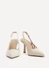 Linzi Rhea Sand Faux Leather Sling Back Court Heels - Size 4 Image 3