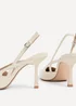 Linzi Rhea Sand Faux Leather Sling Back Court Heels - Size 4 Image 4