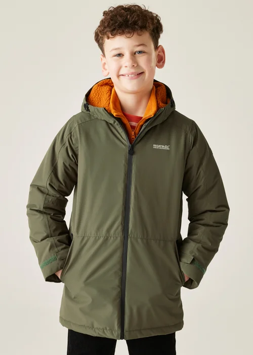 Regatta Forest Green Kids' Farbank II Waterproof Insulated Jacket (3-16yrs) - Age 13 Years Image 1