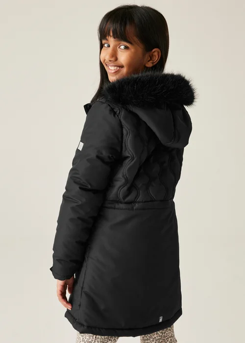 Regatta Black Kids' Fabrizia II Reflective Jacket (3-16yrs) - Age 3-4 Years Image 2