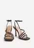 Linzi Scarlett Brown Faux Leather Strappy Heel Sandal - Size 4 Image 3