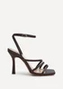 Linzi Scarlett Brown Faux Leather Strappy Heel Sandal - Size 4 Image 2
