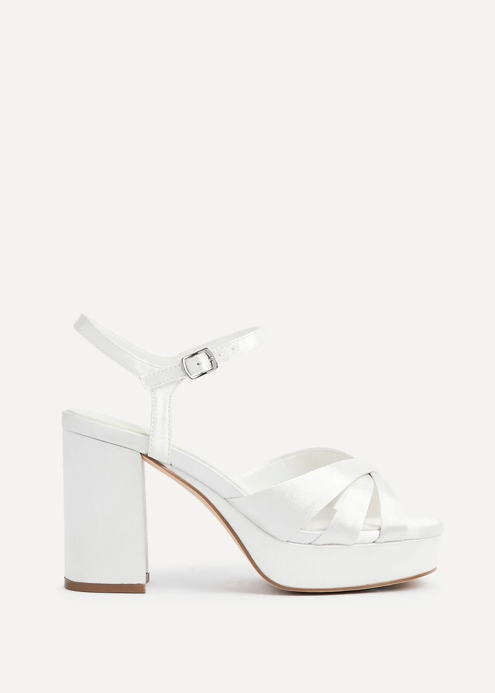 Linzi Keliah Red Faux Leather Crossover Platform Heels - Size 5 Image 2