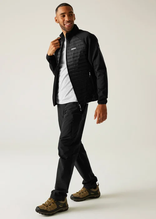 Regatta Black Clumber Hybrid Stretch Jacket - S Image 3