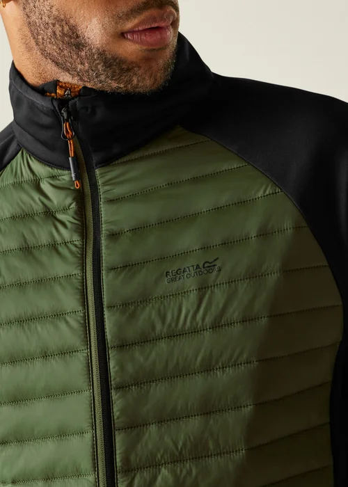 Regatta Grey Green Clumber Hybrid Stretch Jacket - M Image 4