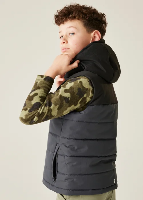 Regatta Black/Grey Kids' Lofthouse Lightweight Bodywarmer (3-16yrs) - Age 3-4 Years Image 2