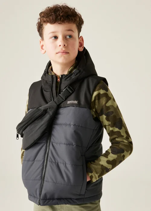 Regatta Black/Grey Kids' Lofthouse Lightweight Bodywarmer (3-16yrs) - Age 3-4 Years Image 1