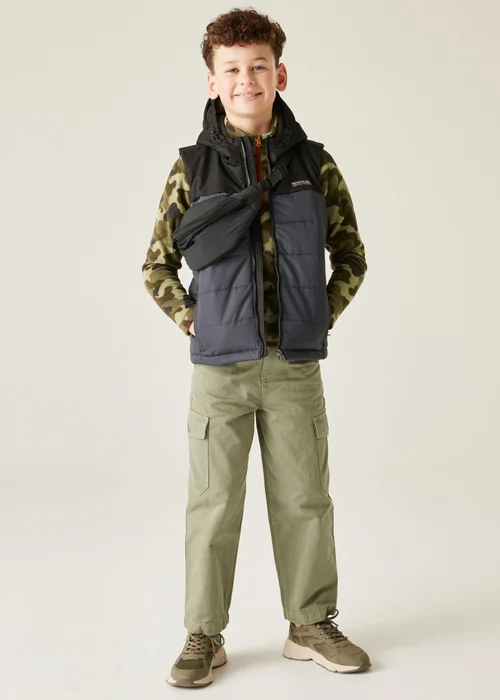 Regatta Black/Grey Kids' Lofthouse Lightweight Bodywarmer (3-16yrs) - Age 3-4 Years Image 3