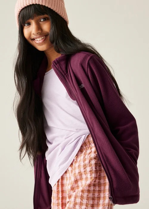 Regatta Aubergine Kids' King II Anti-Pill Fleece (3-16yrs) - Age 15-16 Years Image 4