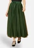 Yumi Green Mesh Heart Print Tulle Skirt - Size 12 Image 2