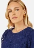 Yumi Navy Lace Midi Skater Dress - 12 Image 3