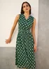 Yumi Green Mesh Wrap Dress With Pockets - 16 Image 2
