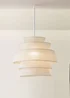 ValueLights Valerie Linen Natural Tiered Easy Fit Lampshade - One Size Image 3