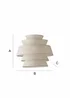 ValueLights Valerie Linen Natural Tiered Easy Fit Lampshade - One Size Image 6