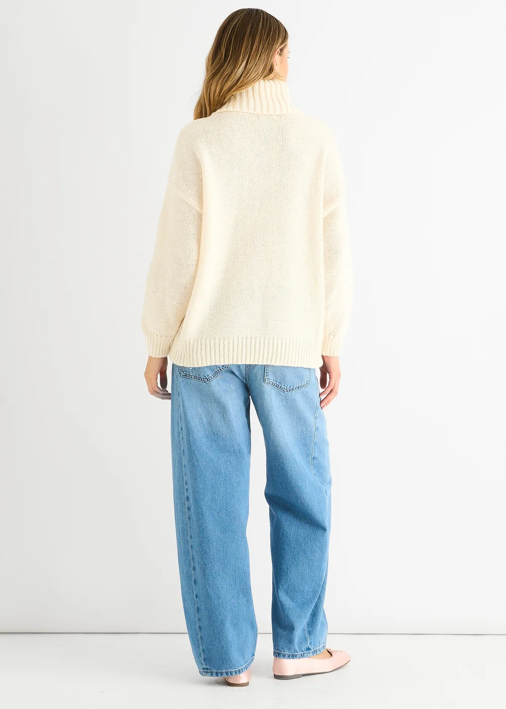 Gini London Clear Floral Applique Oversized Jumper - Medium/Large Image 2