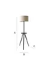 ValueLights Desmond Black Tripod Floor Lamp with Table - One Size Image 6