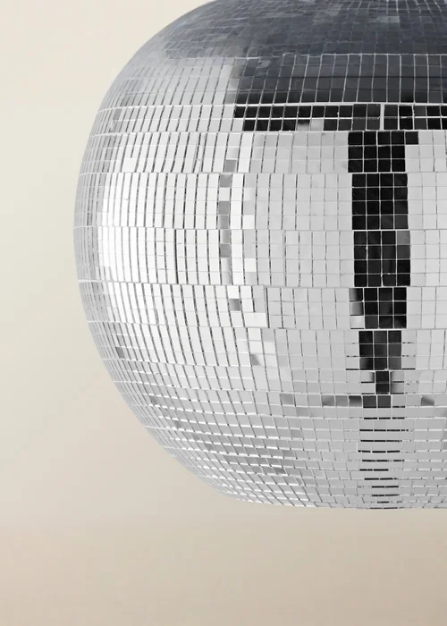 ValueLights Dolly Silver Disco Ball Easy Fit Lampshade - One Size Image 4