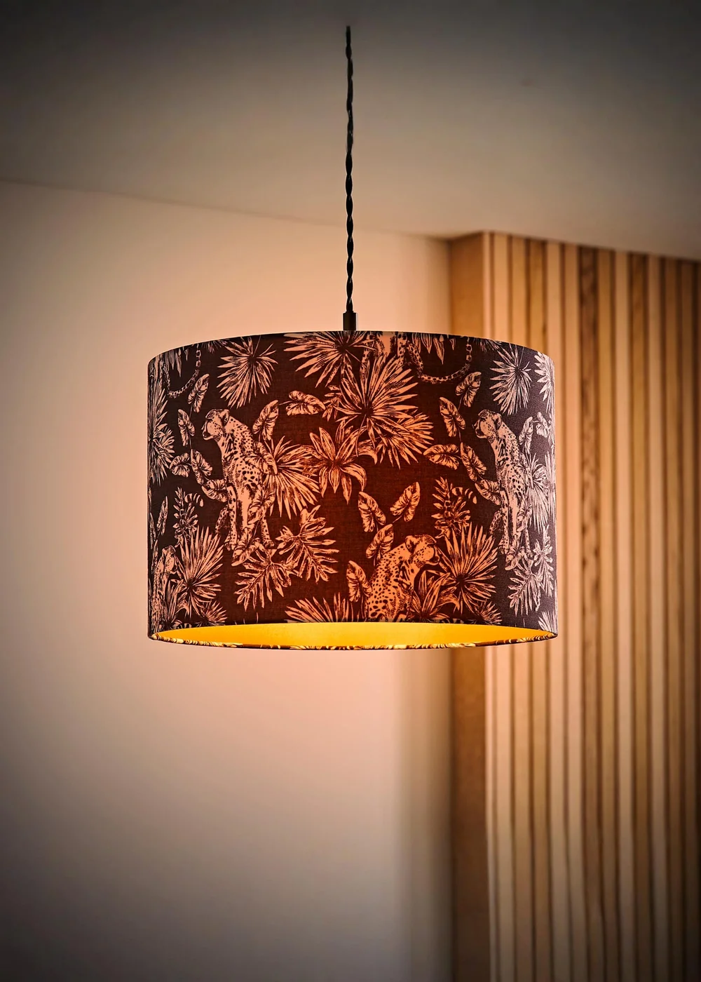 ValueLights Ariella Black Animal Print Easy Fit Lampshade - One Size Image 2