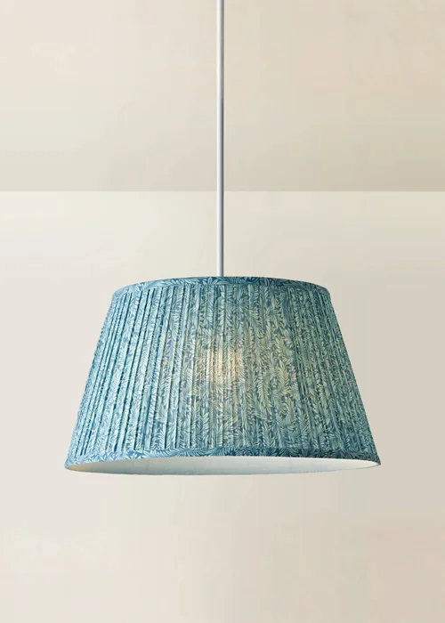 ValueLights Alba Blue Leaf Large Easy Fit Lampshade - Small Image 3