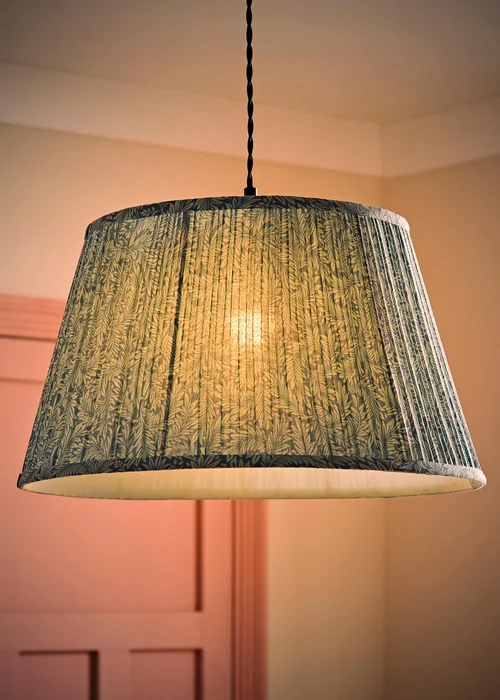 ValueLights Alba Blue Leaf Large Easy Fit Lampshade - Small Image 2