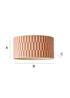ValueLights Lori Orange Checker Bamboo Easy Fit Lampshade - One Size Image 6