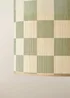 ValueLights Lori Green Checker Bamboo Easy Fit Lampshade - One Size Image 4
