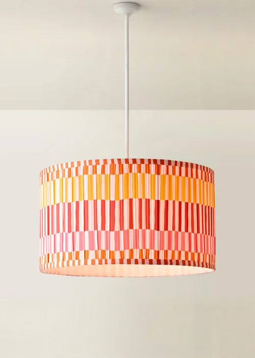 ValueLights Rae Large Pink Pleated Easy Fit Lampshade - One Size Image 3