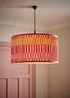 ValueLights Rae Large Pink Pleated Easy Fit Lampshade - One Size Image 1