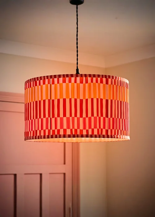 ValueLights Rae Large Pink Pleated Easy Fit Lampshade - One Size Image 2
