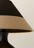 ValueLights Rupert Black Table Lamp with Cone Lampshade - One Size Image 4