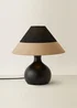 ValueLights Rupert Black Table Lamp with Cone Lampshade - One Size Image 3