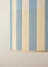 ValueLights Lori Blue Stripe Bamboo Easy Fit Lampshade - One Size Image 4